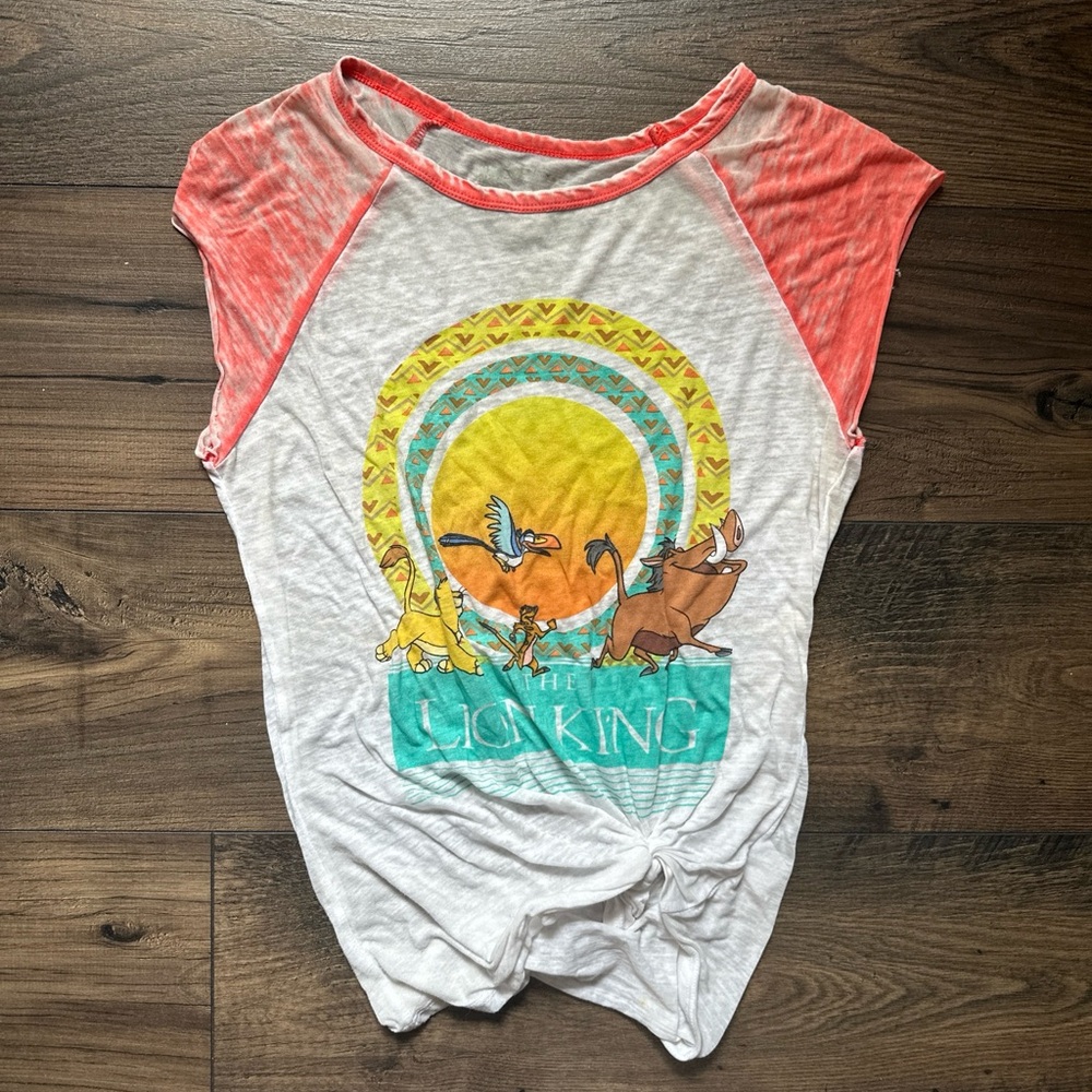 Vintage Disney Womens The Lion King Movie 90’s TShirt Sheer Soft Cotton Size XS
